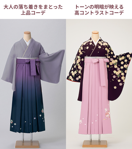 その他紫色の着物コーデ例01