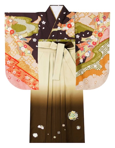 推しカラー「白色」の袴コーデ02例