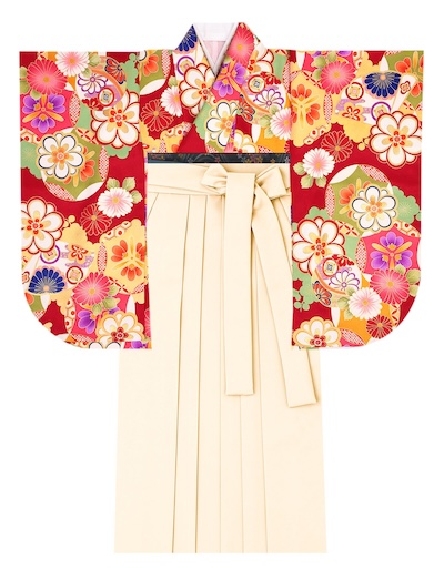 推しカラー「白色」の袴コーデ03例