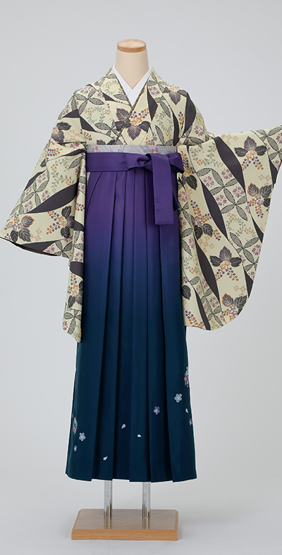 推しカラー「白色」の着物コーデ05例