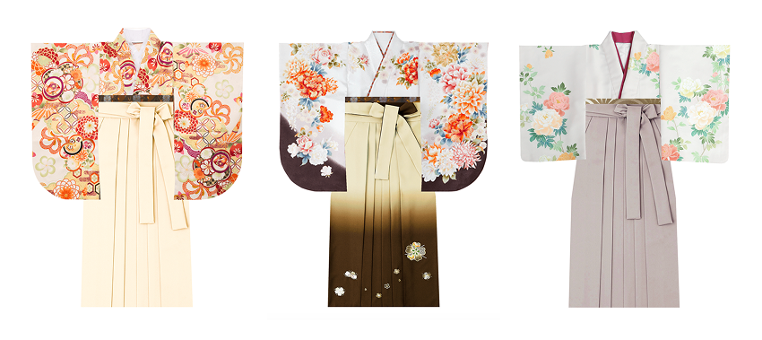 上下とも白色の袴コーデ例